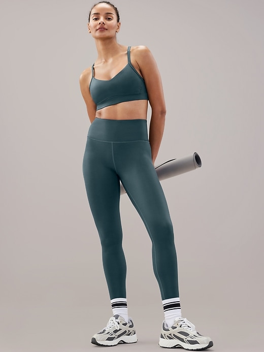 Image number 1 showing, Elation High Rise Matte Foil Shine 7/8 Legging