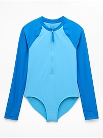 Image number 2 showing, Athleta Girl Rashguard One Piece Swimsuit