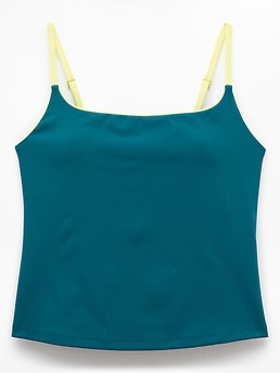 Athleta Scoop Tankini - Green (Coastal Teal/Spark)