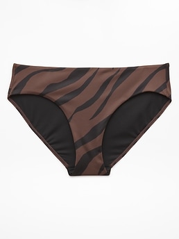 Athleta Hipster Full Swim Bottom - Brown (Prima Woodland Zebra)