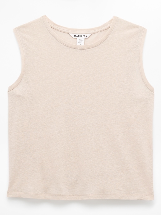 Image number 7 showing, Getaway Linen Blend Muscle Tank