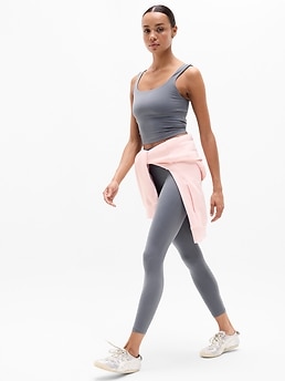 Transcend Square Neck Crop Sports Bra D-DD - Gray - image 2