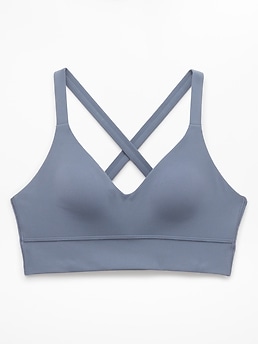 Athleta Perfect Form Longline Bra A-C - Gray (Slate)