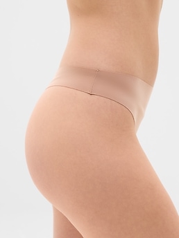 Sleek Form No Show Thong Underwear - Beige - image 3