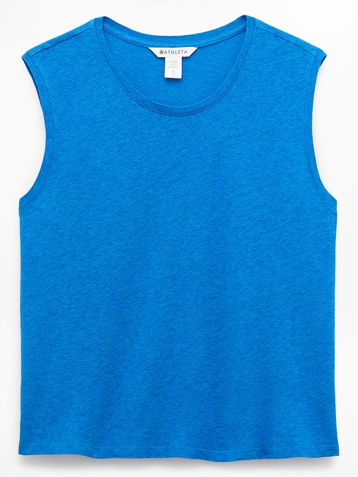 Image number 7 showing, Getaway Linen Blend Muscle Tank