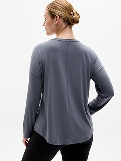 Athleta Move With Ease Top - Gray (Slate)