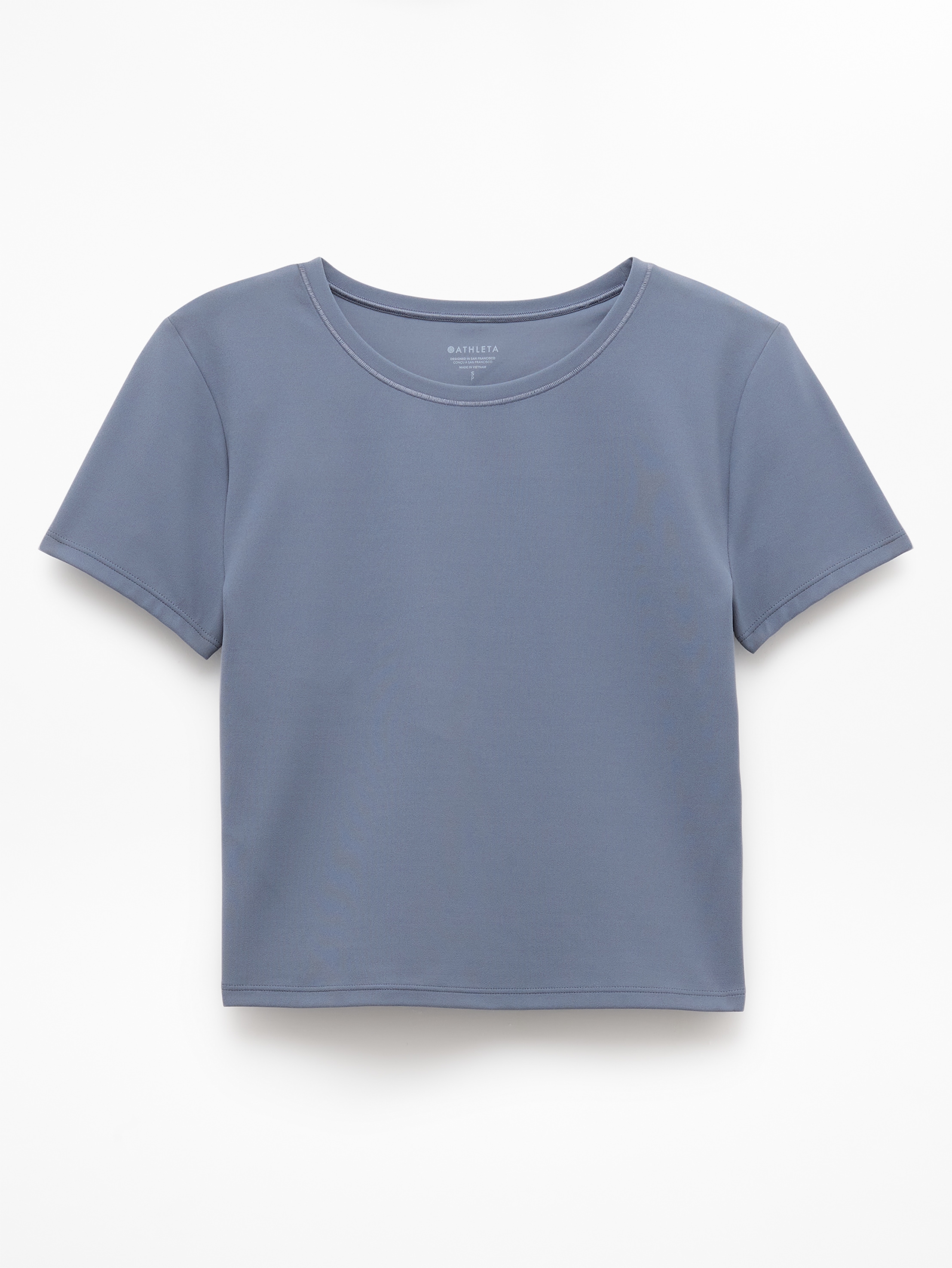 Athleta Transcend Open Back Tee - Gray (Slate)