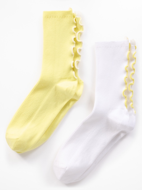 Athleta Ruffle Novelty Everyday Crew Sock 2-Pack