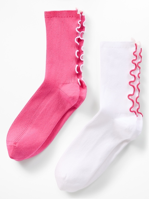 Image number 1 showing, Athleta Ruffle Novelty Everyday Crew Sock 2-Pack