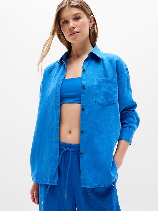 Image number 1 showing, Retreat Linen Top