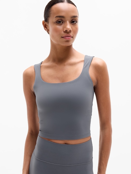 Image number 1 showing, Transcend Square Neck Crop Sports Bra D-DD