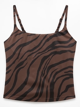 Athleta Scoop Tankini - Brown (Prima Woodland Zebra)