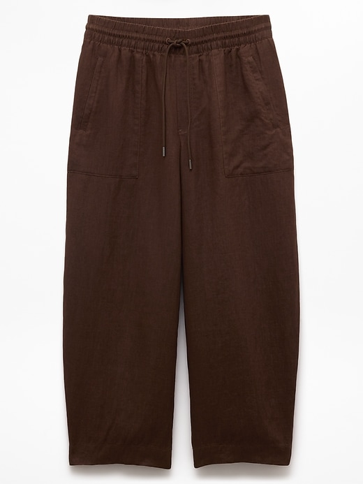 Image number 7 showing, Retreat Linen Easy Barrel Crop Pant