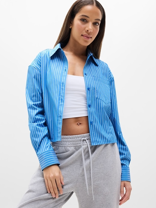 Image number 1 showing, Midday Cropped Poplin Shirt