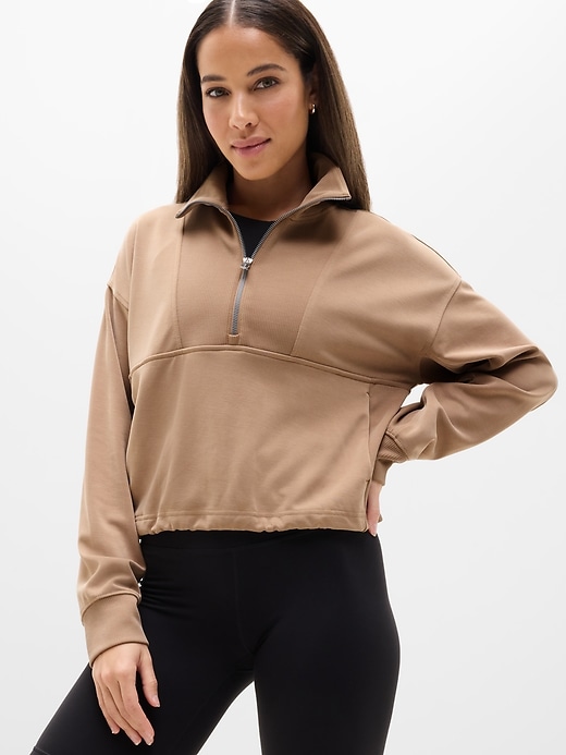 Image number 1 showing, Seasoft Rib 1/4 Zip Popover