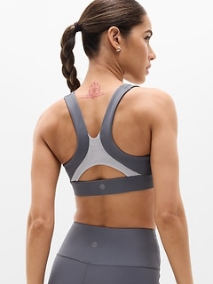 Athleta Interval Mesh Sports Bra A-C - Gray (Slate) - 844868002