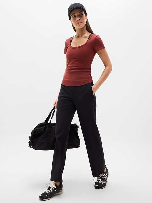 Image number 2 showing, Signature Rib Scoop Tee