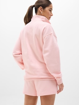 Forever Fleece 1/4 Zip Sweatshirt - Pink - image 3