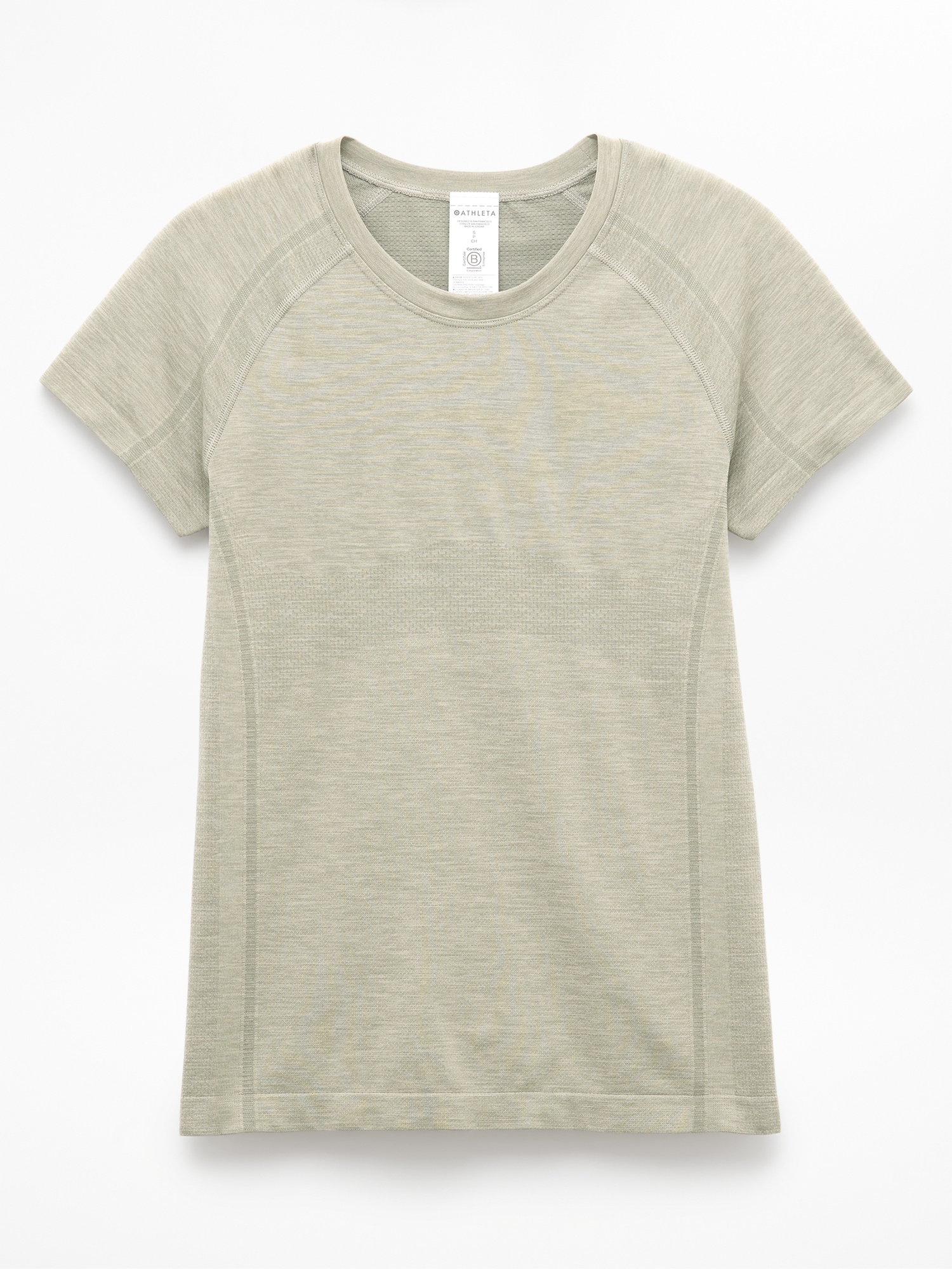 Athleta Momentum Flex Tee - Green (Willow Heather)
