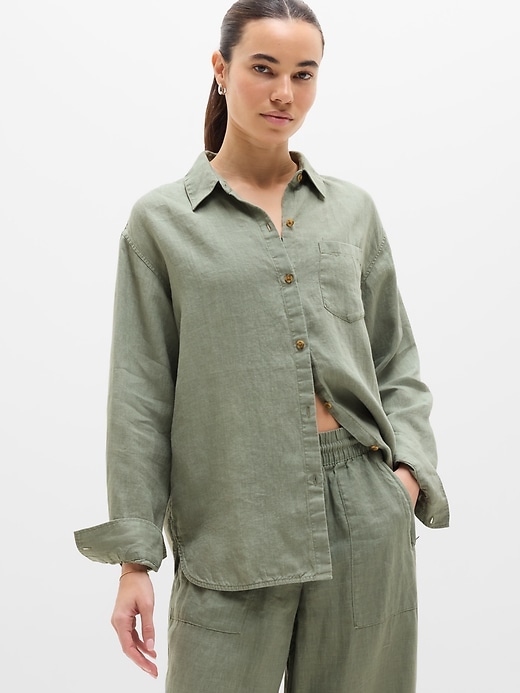 Image number 1 showing, Retreat Linen Top