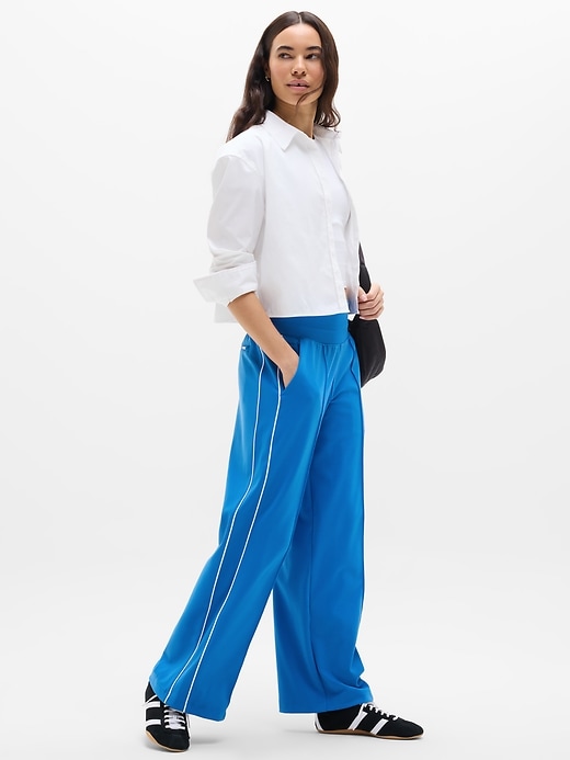 Image number 2 showing, Venice High Rise Track Stripe Wide Leg Pant