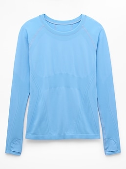 Athleta Momentum Seamless Top - Blue (Breeze)