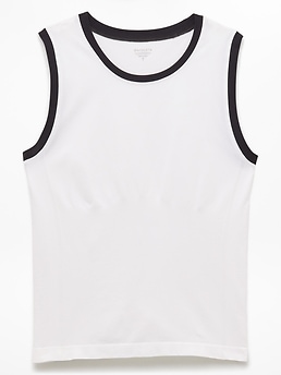 Athleta Momentum Flex Muscle Tank - White (Bright White/Black)