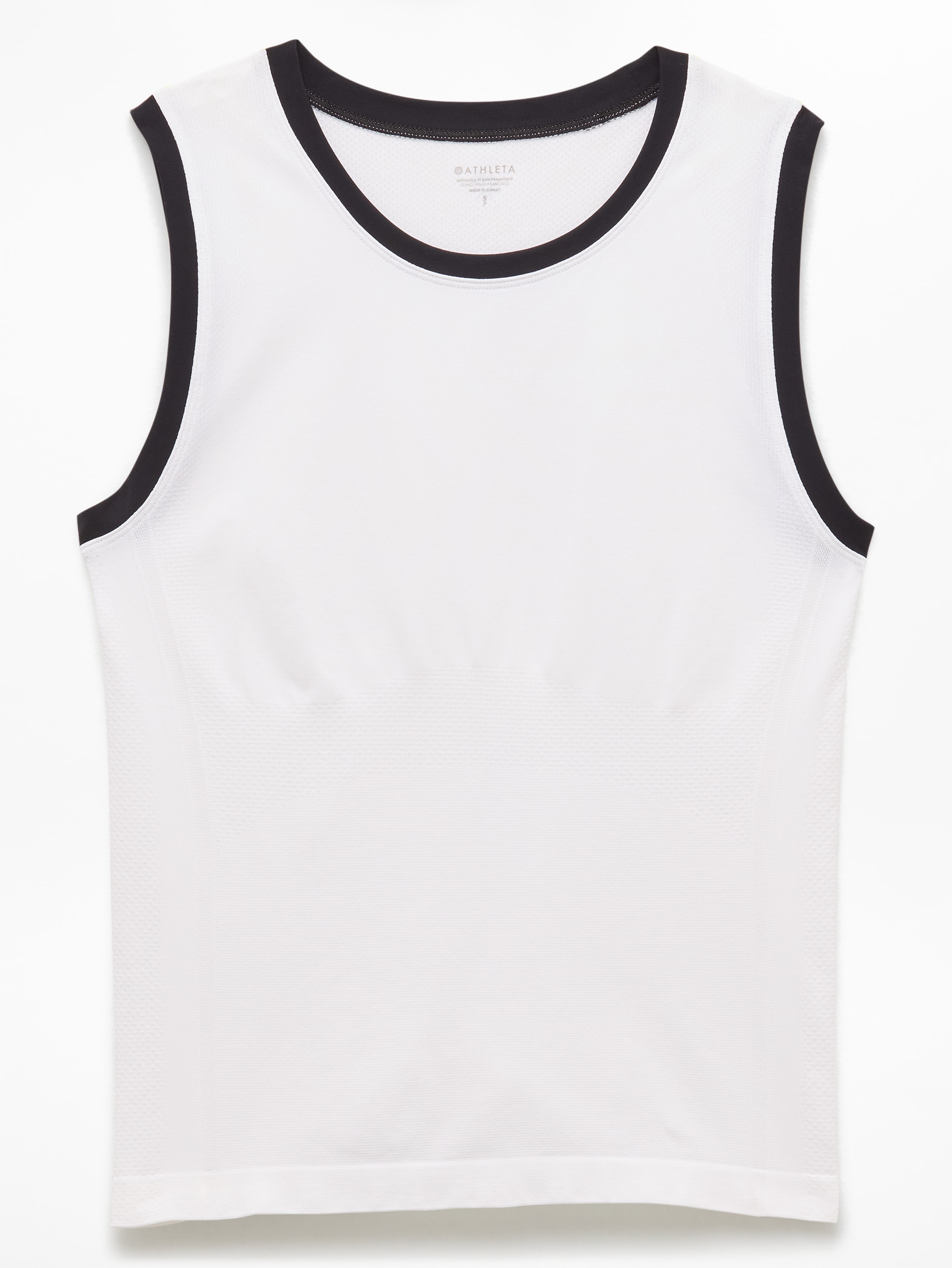 Athleta Momentum Flex Muscle Tank - White (Bright White/Black)