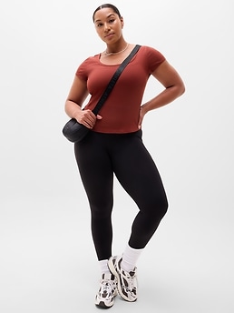 Signature Rib Scoop Tee - Orange - image 5
