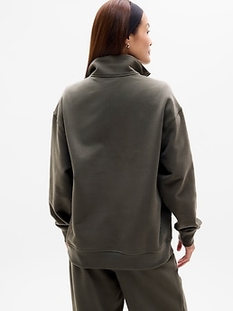 Forever Fleece 1/4 Zip Sweatshirt - Green - image 3