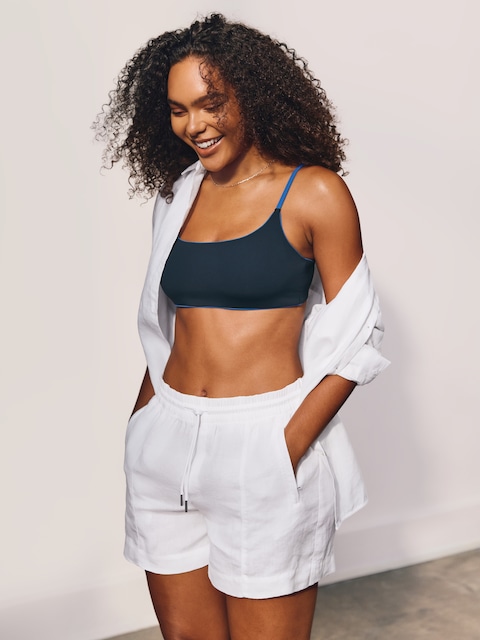 Retreat Linen Mid Rise 4" Short