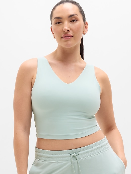Image number 1 showing, Transcend V-Neck Crop Sports Bra D-DD