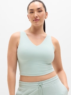 Transcend V-Neck Crop Sports Bra D-DD