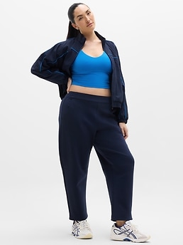 Form Knit Mid Rise Barrel Pant - Blue - image 4