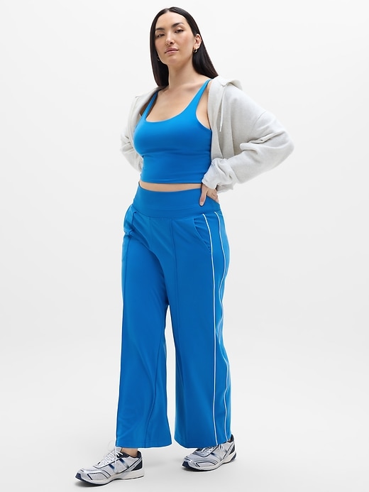 Image number 5 showing, Venice High Rise Track Stripe Wide Leg Pant