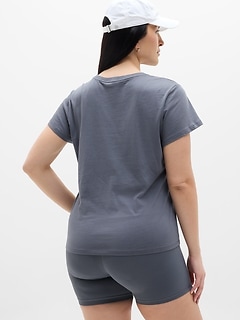 Athleta Favorite Cotton Classic Tee - Gray (Slate)