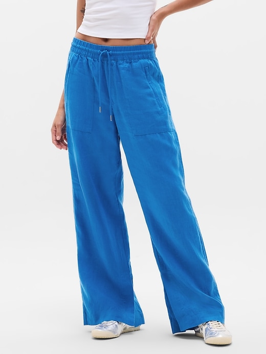 Image number 1 showing, Retreat Linen High Rise Wide Leg Pant