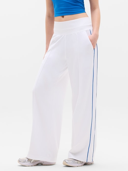 Image number 1 showing, Venice High Rise Track Stripe Wide Leg Pant