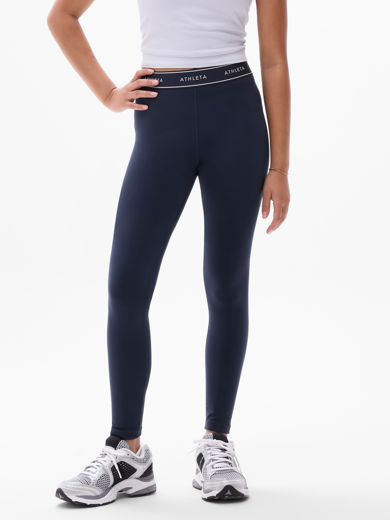 Athleta Girl High Rise Chit Chat Logo Legging