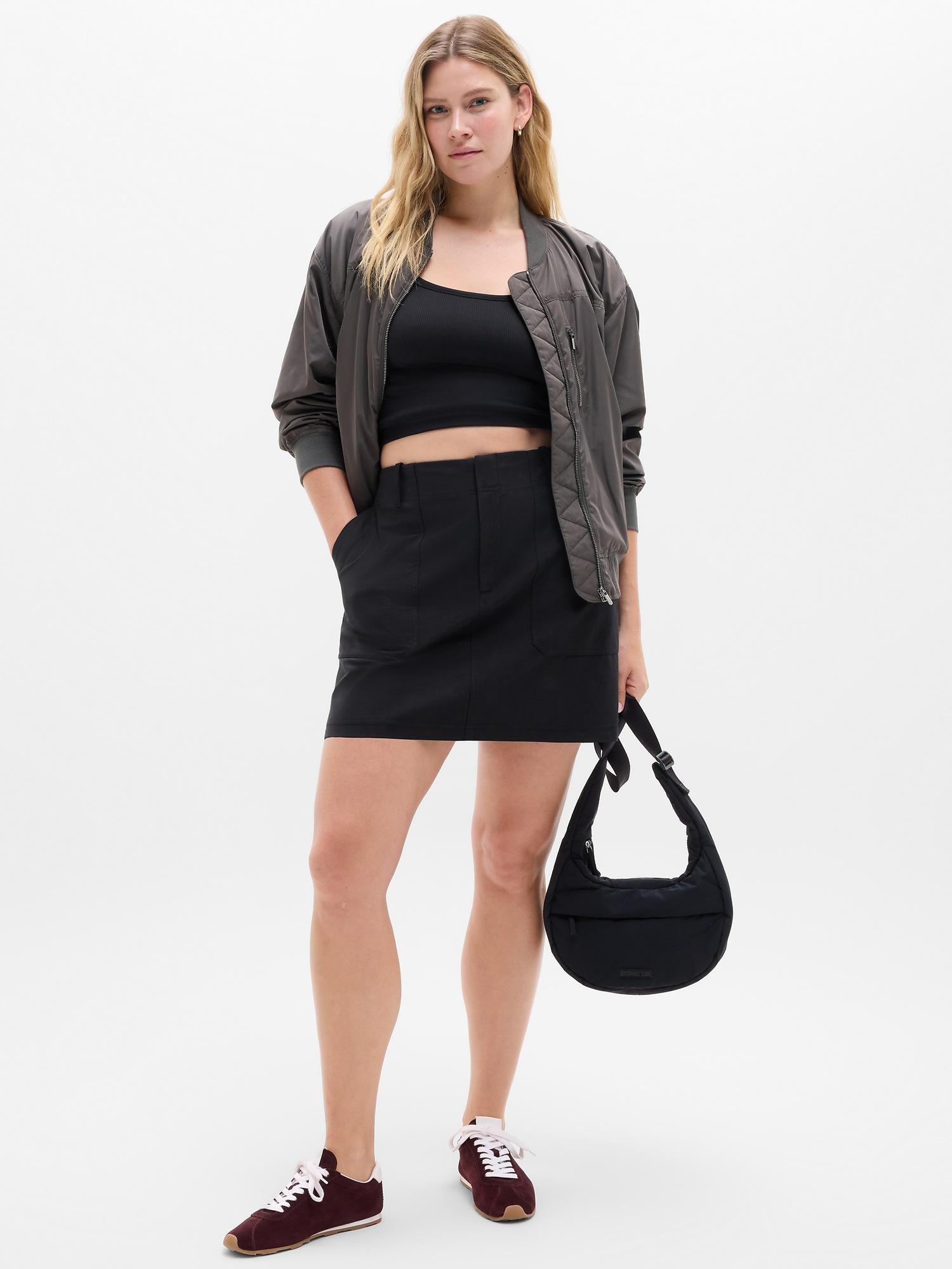 Женская юбка Athleta Skyline Mid Rise, цвет: Чёрный — фото 4