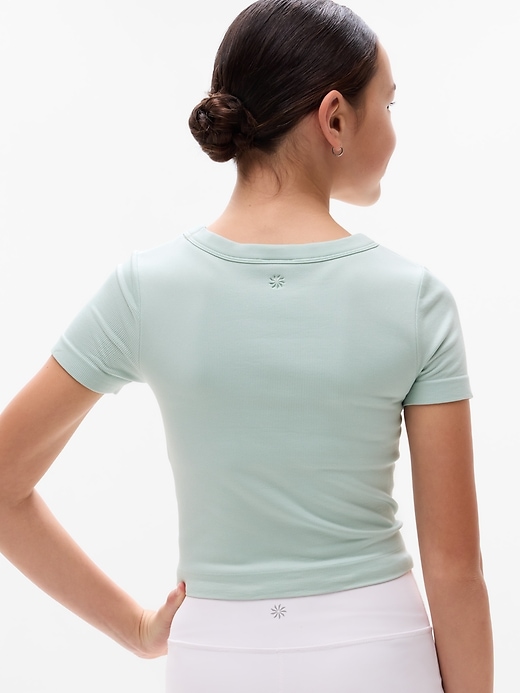 Image number 3 showing, Athleta Girl Rise Above Rib Scoop Tee