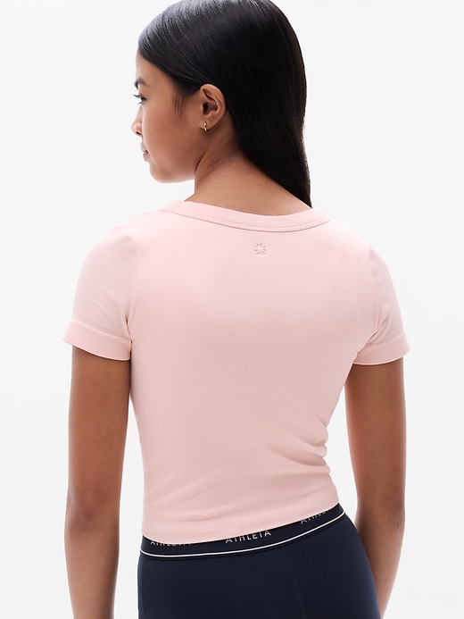 Image number 3 showing, Athleta Girl Rise Above Rib Scoop Tee