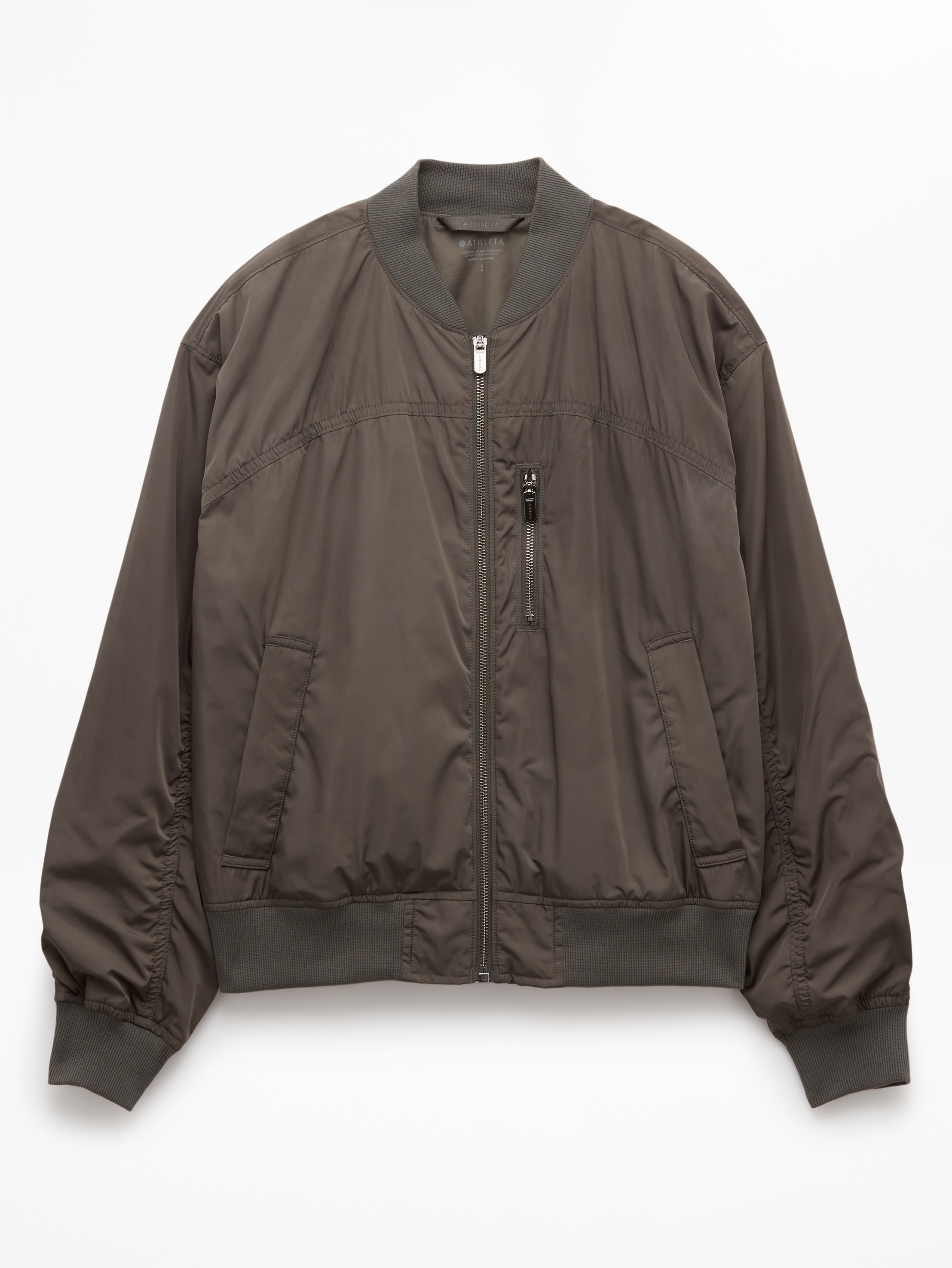 Athleta Citybound Bomber - Green (Mountain Olive)