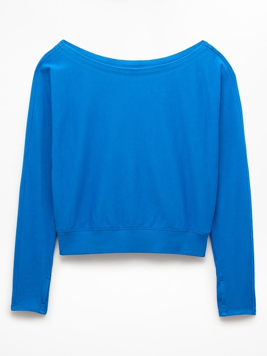 Image number 7 showing, Airy Cotton Terry Boat Neck Sweatshirt
