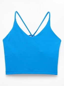 Athleta Transcend Thin Strap Crop Bra - Blue (Breaker)