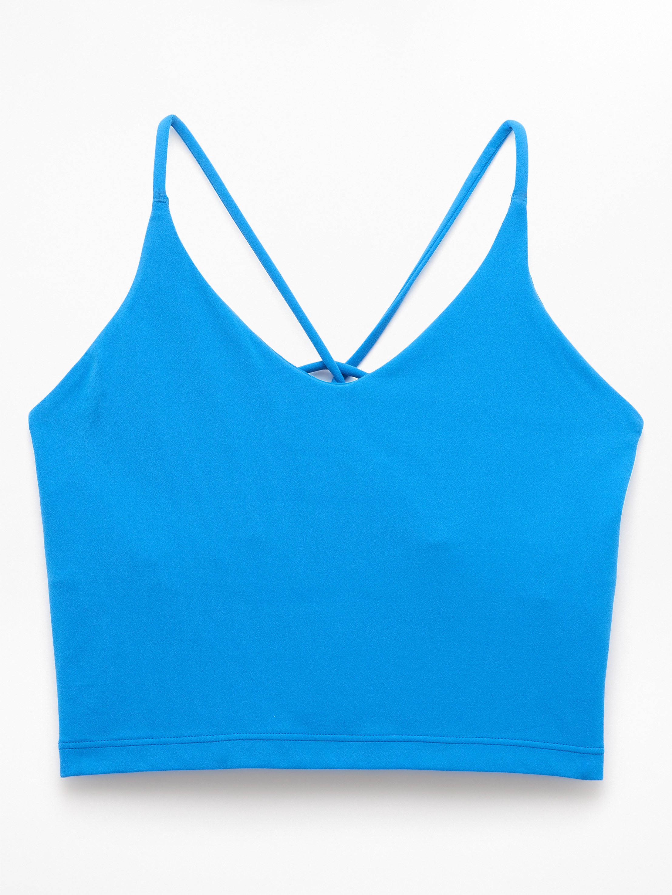 Athleta Transcend Thin Strap Crop Bra - Blue (Breaker)