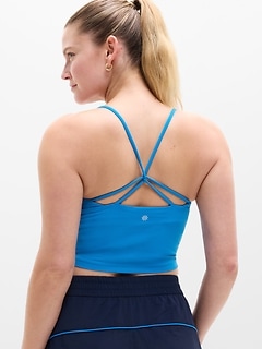 Athleta Transcend Thin Strap Crop Bra - Blue (Breaker)