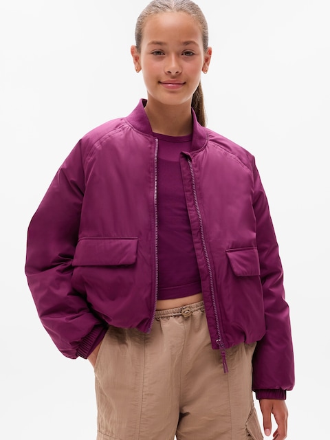 Athleta Girl Bomber Puffer Jacket