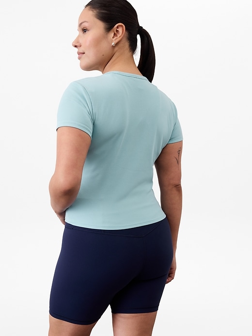 Signature Rib Crop Tee