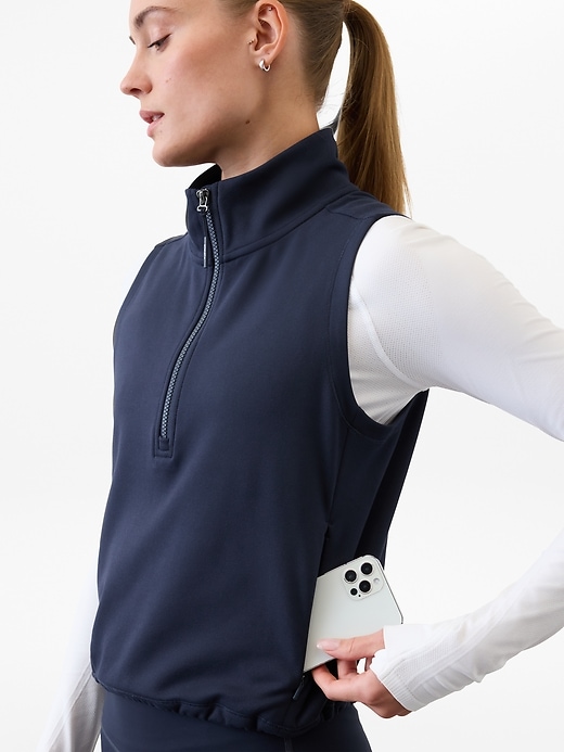 Image number 1 showing, Unstoppable 1/2 Zip Cropped Vest